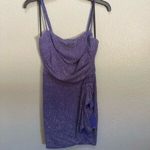 B Darlin Purple Ruched Wrap Cocktail Dress